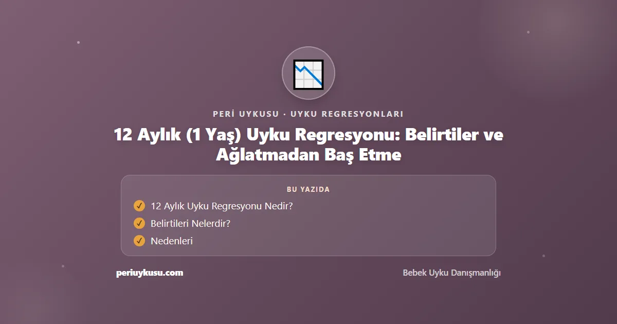 12 Aylık — 12 Aylık (1 Yaş) Uyku Regresyonu: Belirtiler ve Ağlatmadan Baş Etme