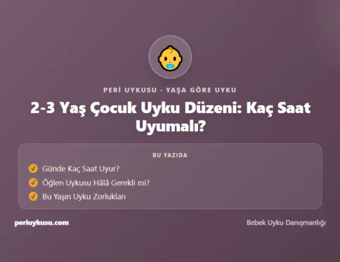 3 Yaş — 2-3 Yaş Çocuk Uyku Düzeni: Kaç Saat Uyumalı?