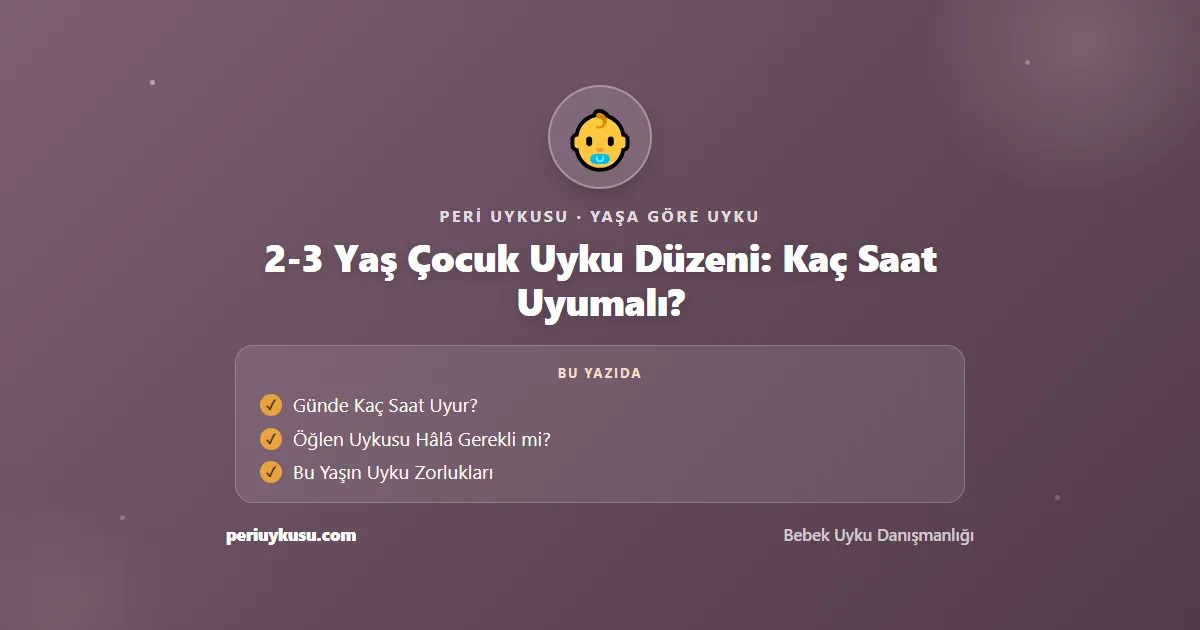 3 Yaş — 2-3 Yaş Çocuk Uyku Düzeni: Kaç Saat Uyumalı?