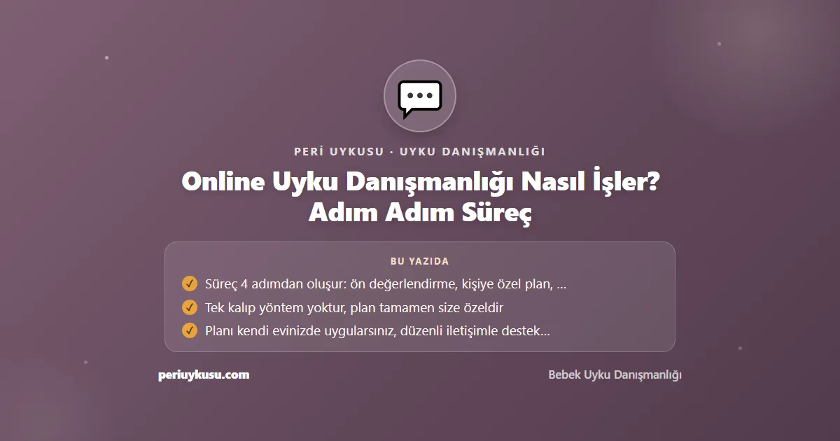 Uyku Danışmanlığı — Online Uyku Danışmanlığı Nasıl İşler? Adım Adım Süreç