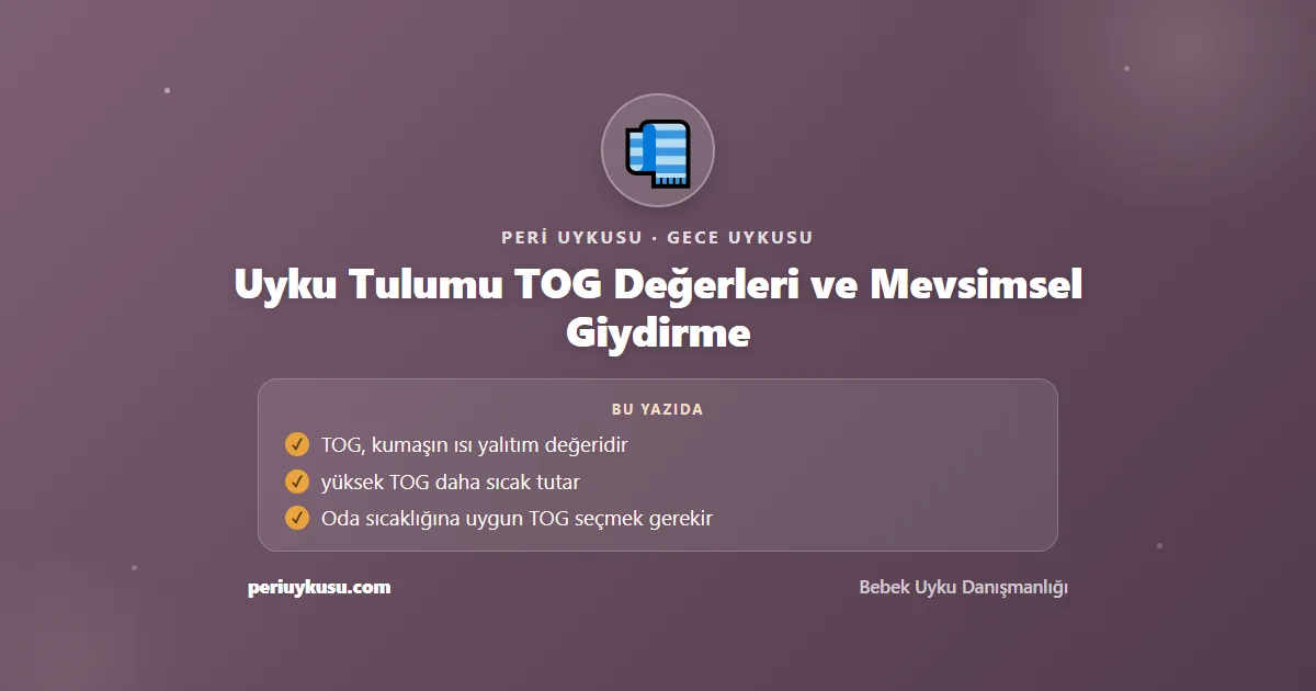 Uyku Tulumu — Uyku Tulumu TOG Değerleri ve Mevsimsel Giydirme