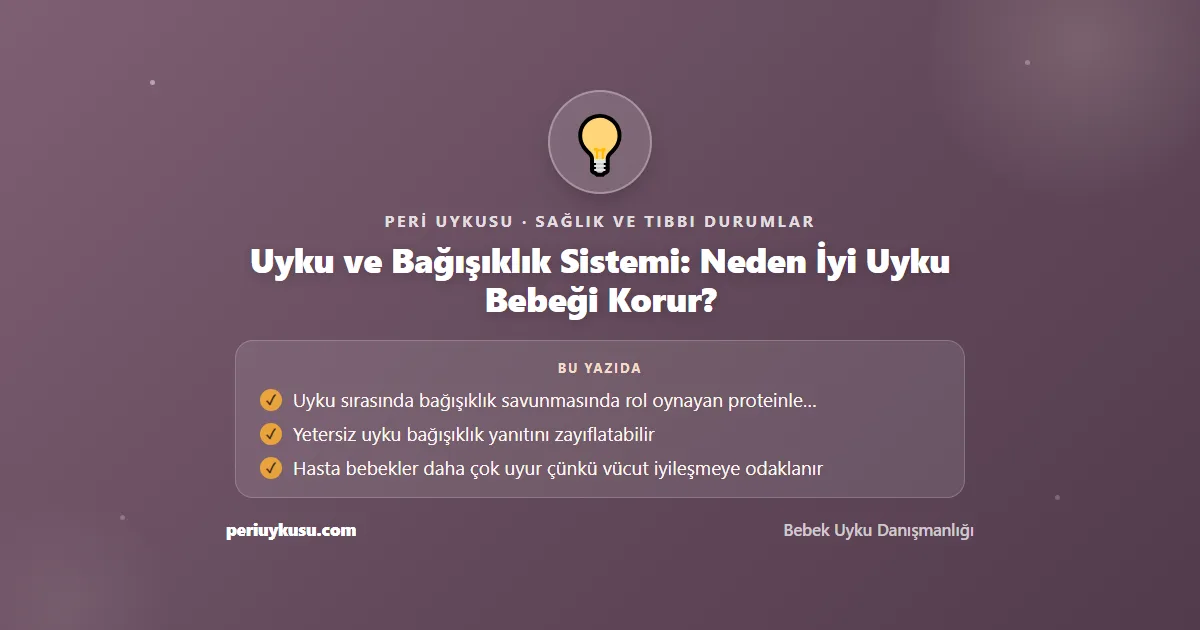 Bağışıklık — Uyku ve Bağışıklık Sistemi: Neden İyi Uyku Bebeği Korur?