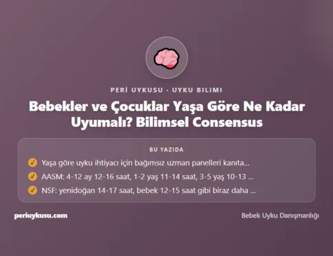 Yaşa — Bebekler ve Çocuklar Yaşa Göre Ne Kadar Uyumalı? Bilimsel Consensus