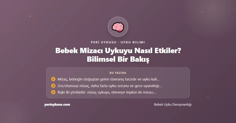 Bebek Mizacı Uykuyu Nasıl Etkiler? Bilimsel Bir Bakış