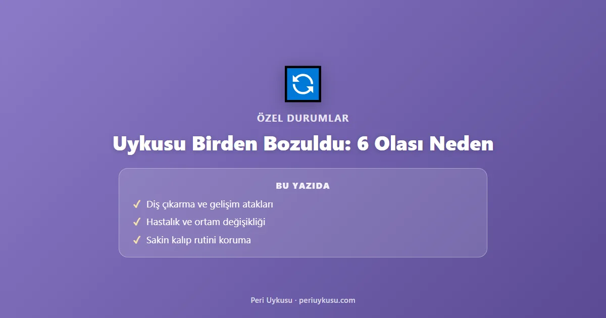 Bebeğimin Uykusu Birden Bozuldu: Ani Değişikliklerin 6 Nedeni